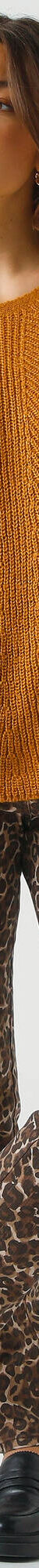 Pull évasé, maille anglaise toucher doux (curry) Pull évasé, maille anglaise toucher doux (curry)